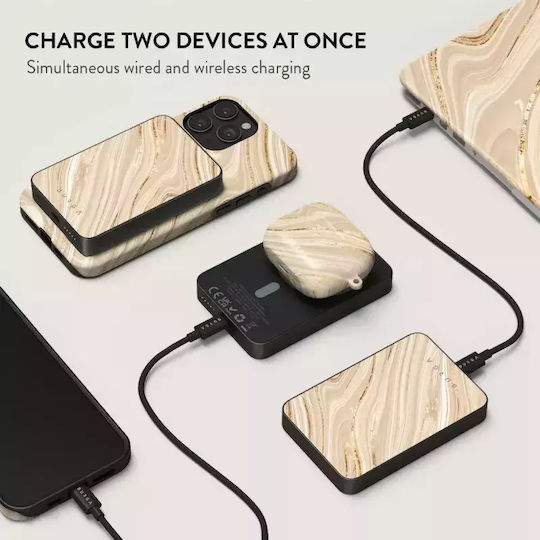 Burga MagSafe Power Bank 5000mAh 7.5W with USB-C Port Gunmetal - Full Glam