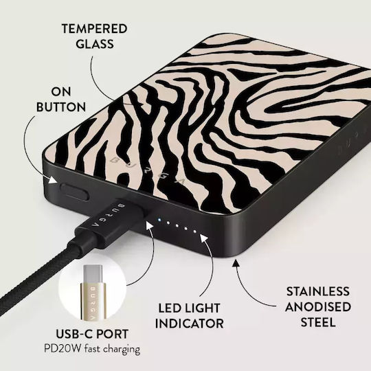Burga MagSafe Power Bank 5000mAh 7.5W με Θύρα USB-C Gunmetal - Imperial