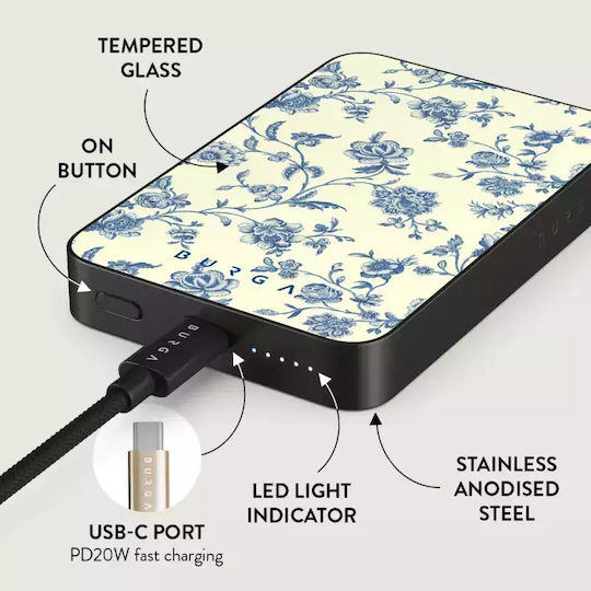 Burga MagSafe Power Bank 5000mAh 7.5W with USB-C Port Gunmetal - Sweetheart
