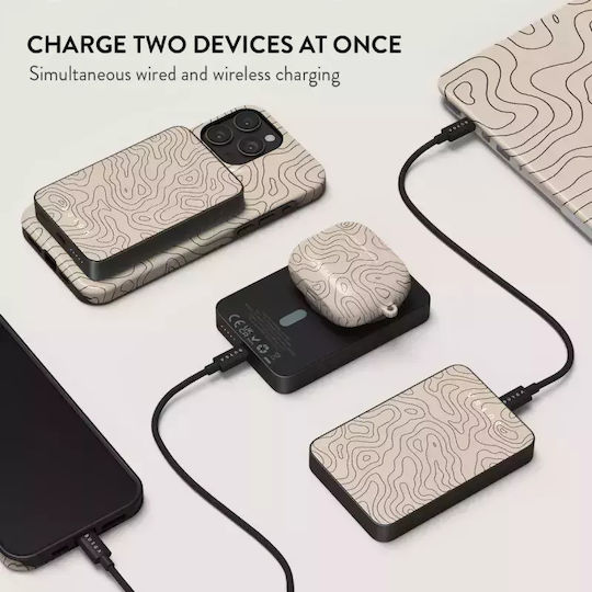 Burga MagSafe Power Bank 5000mAh 7.5W με Θύρα USB-C Gunmetal - Wild Terrain