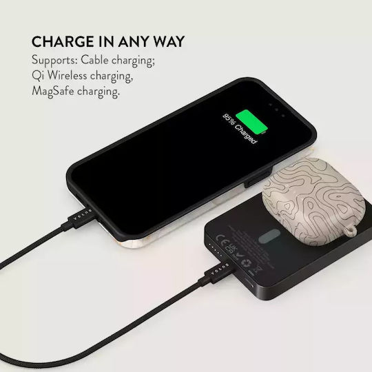 Burga MagSafe Power Bank 5000mAh 7.5W με Θύρα USB-C Gunmetal - Wild Terrain
