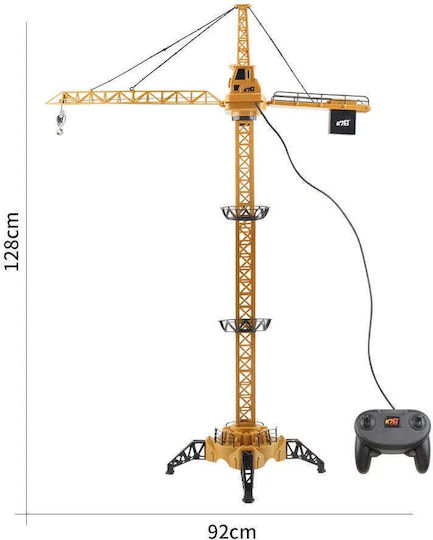 Macara Jucărie Telecomandă Lampă LED Ridicare 1,28m Galben Negru