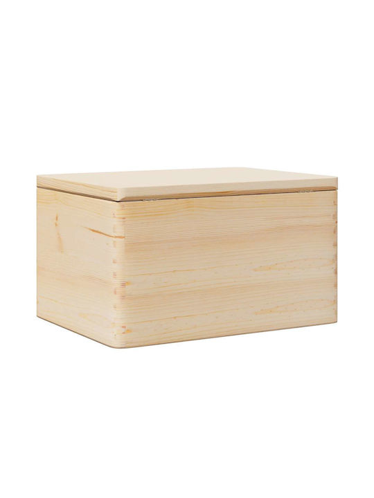 vidaXL Декоративна куфар Дърво Кафяв 40x30x23бр