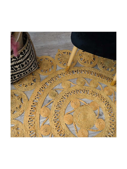Rug Round Summer from Jute Mustard