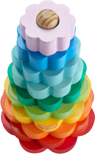 Fisher Price Stacking Toy Ring Stacker made of Wood for 18++ Months