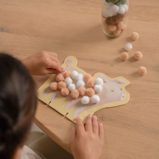 Little Dutch Παιδική Χειροτεχνία Pompom Craft Kit Little Farm για Παιδιά 3+ Ετών