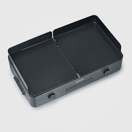 Severin Suave Tabletop Electric Grill Smooth Plate 2200W with Adjustable Thermostat 50cmx30cmcm