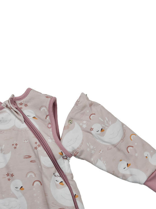 Bebe Stars Winter Sleeping Bag with Feet Stars 2.5 Tog Winter Swan with Detachable Sleeves
