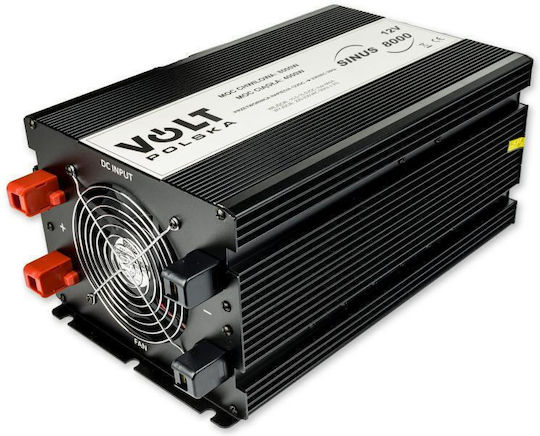 Volt Polska Sinus Inverter Αυτοκινήτου 4000W για Μετατροπή 12V DC σε 230V AC με 1xUSB