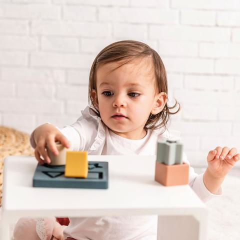 Nattou Shape Sorting Toy made of Silicone for 0++ Months