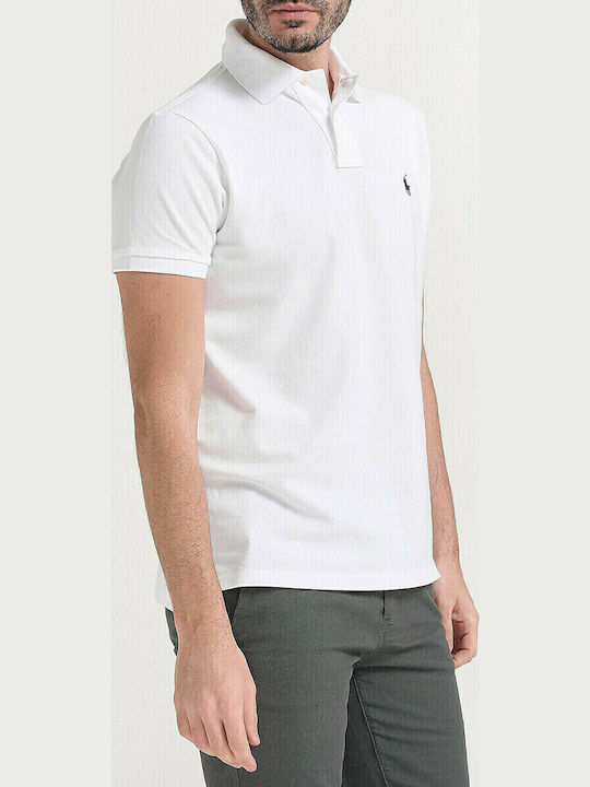 Polo Bluza Tricou Cu Mânecă Scurtă Albă