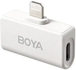 Boya Wireless Microphone Πέτου, Clip On in White Color