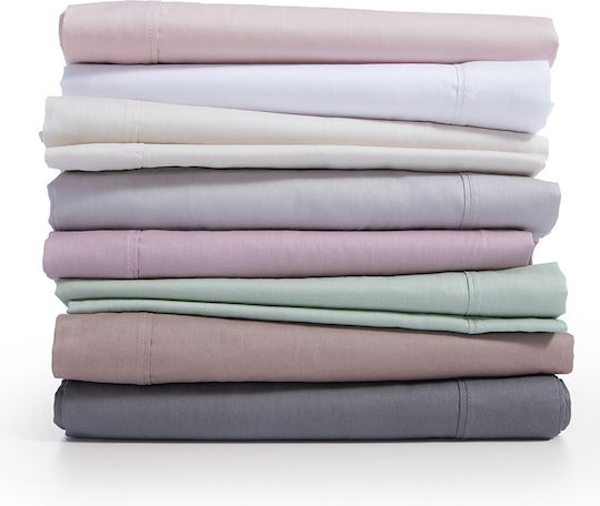 Nef-Nef Homeware Sheet Super-Double with Elastic 160x200+35cm. Elements Mocca