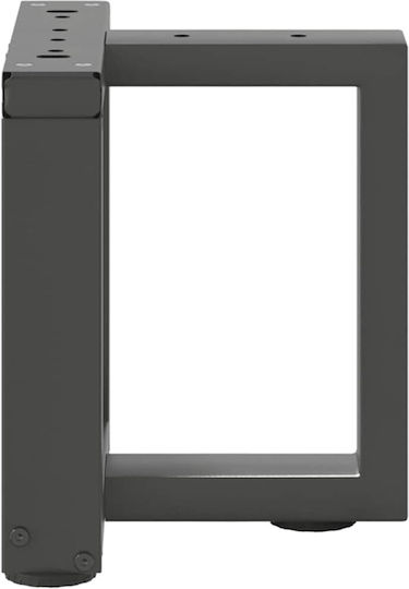 vidaXL Metallic Furniture Leg 2 Pieces Suitable for Table / Coffee Table / Office Anthracite