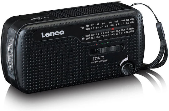 Lenco MCR-113BK Επιτραπέζιο Ραδιόφωνο Ηλιακό Μαύρο