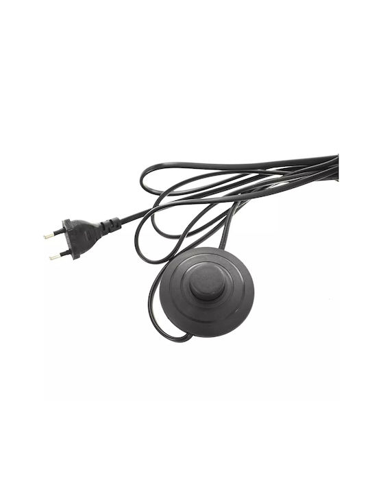 Floor Lamp with Socket for Bulb E27 Black