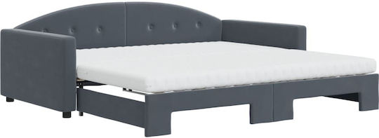 Canapea Pat Simplu Pentru Saltea 75x200cm Gri