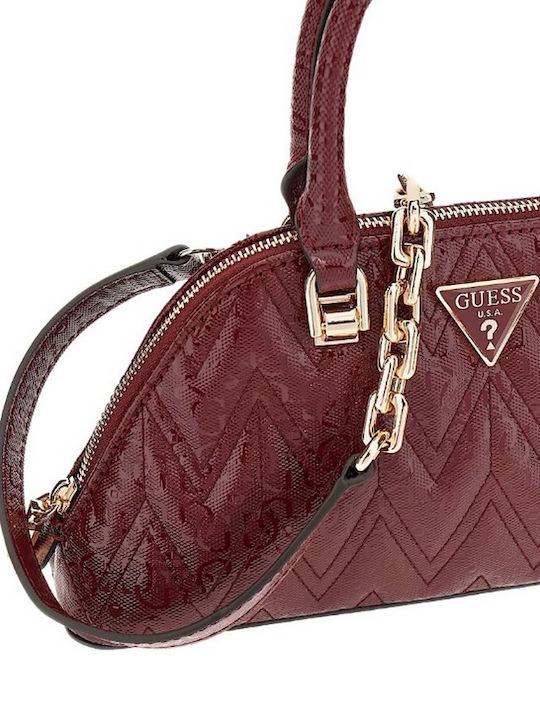 Guess Satchel Women's Bag Hand Burgundy