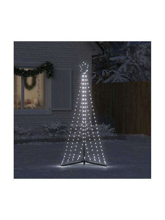 Hanging Ornament Tree White Illuminated 187cm