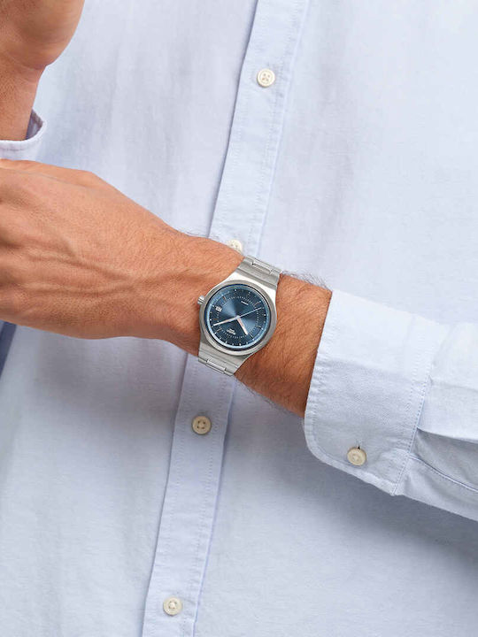 Swatch Swatch Γυναικείο Ρολόι Αυτόματο με Ασημί Μεταλλικό Μπρασελέ