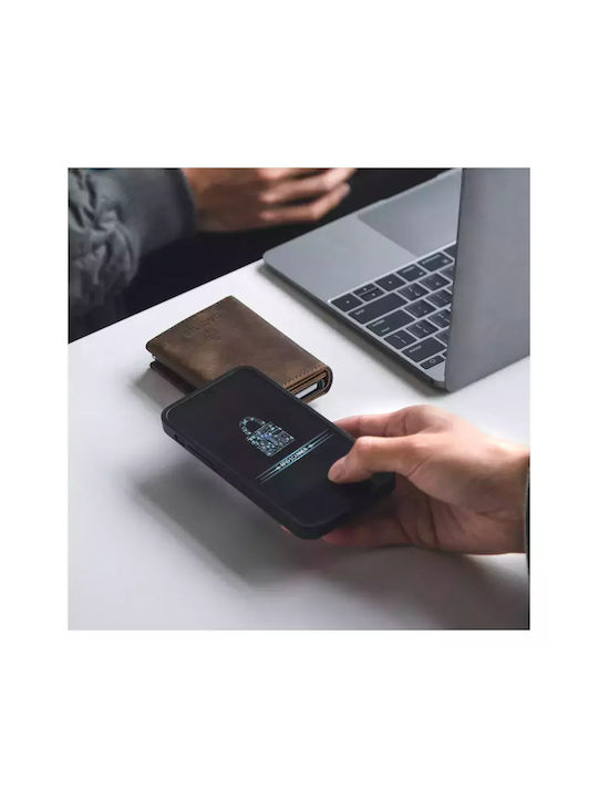 Portofel bărbătesc Carduri cu RFID Maro
