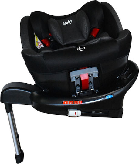 ForAll Baby Car Seat with Isofix Black with Dark Grey 0-36 kg