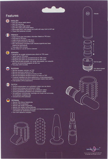 Seven Creations 4 Play Vibrator for Couples Puple