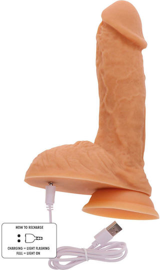 ToyJoy Get Real Naked Silicone Vibrating Dildo Реалистичен Вибратор с Дистанционно Управление 17см Плът