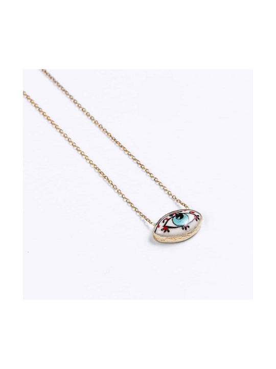 Cuoro Charm Eye from Gold Plated Silver