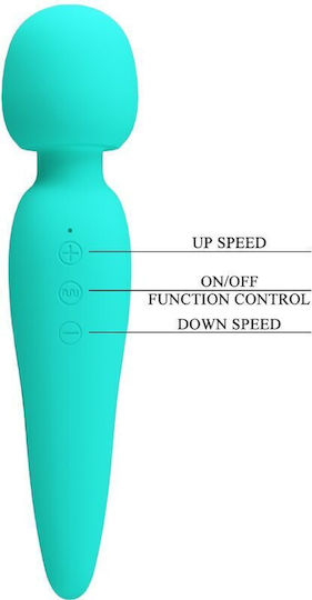 Pretty Love Meredith Massager 12 Vibration Modes Aqua Green