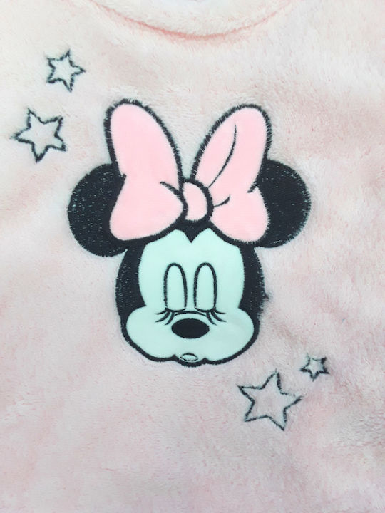 Disney Παιδική Πιτζάμα Χειμωνιάτικη Coral Pink Minnie Disney Παιδική Πιτζάμα Χειμωνιάτικη Coral Pink Minnie
