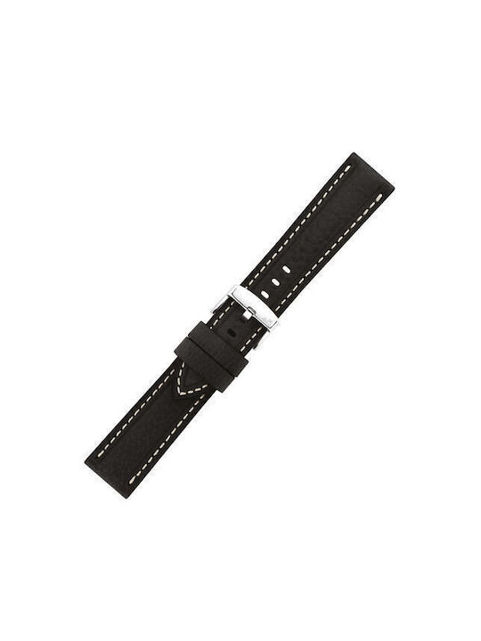 Morellato Leather Strap Black 24mm