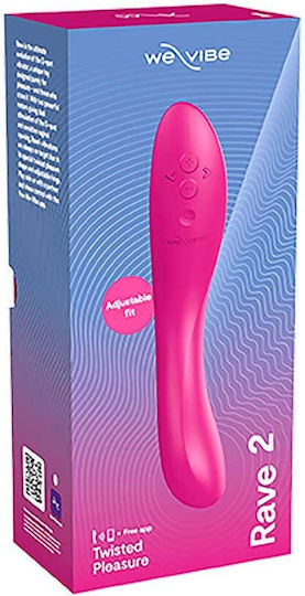 We-Vibe Rave 2 Vibrator G-Spot with Remote Control 21.7cm Pink