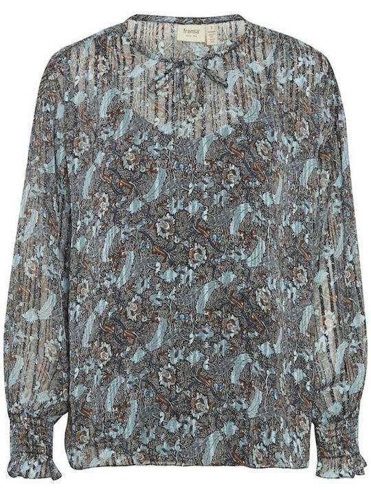 Women's Blouse Long Sleeve Blue