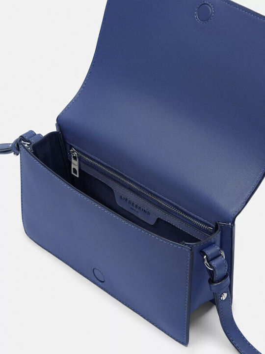 Leder Damentasche Schultertasche Blau