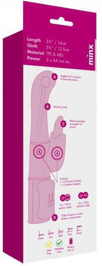 Me You Us G Tongue Δονητής Rabbit Rabbit Vibrator 14cm Ροζ