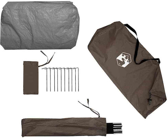 vidaXL Fishing Tent Brown for 1 Person 150x100x150cm