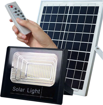Jortan Jortan Waterproof Solar LED Floodlight 50W Cold White 6500K with Remote Control IP66