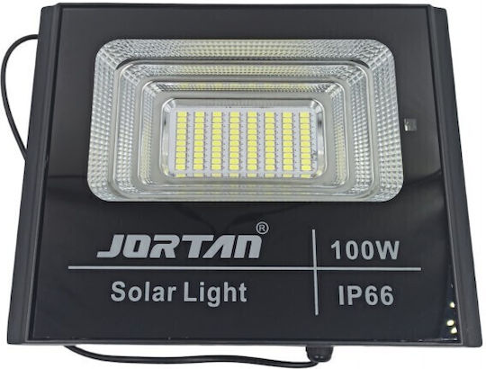 Jortan Lumini De Inundație Cu Led Solar Etanș 100W Alb Rece 6500K Cu Senzor De Mișcare Și Telecomandă IP66