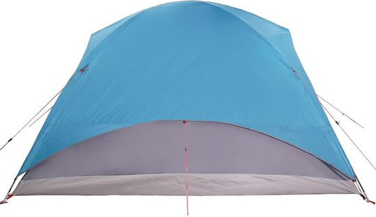 vidaXL Camping Tent Tunnel Blue 3 Seasons for 6 People 411x325x180cm