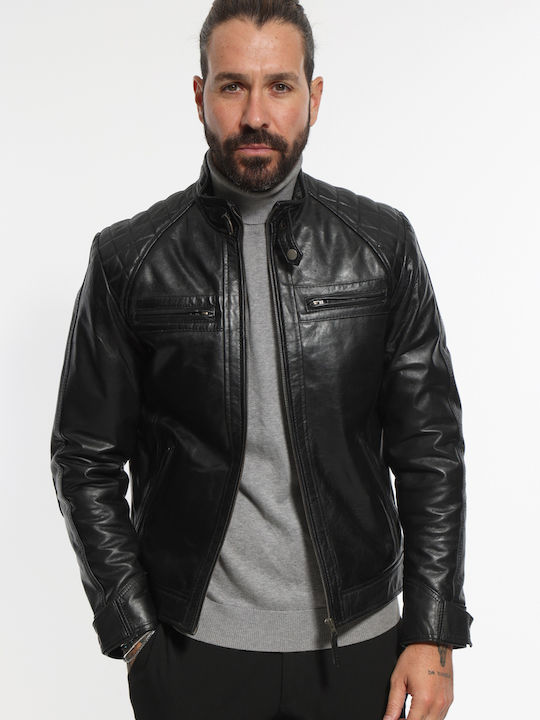 Jachetă de Piele BLACK