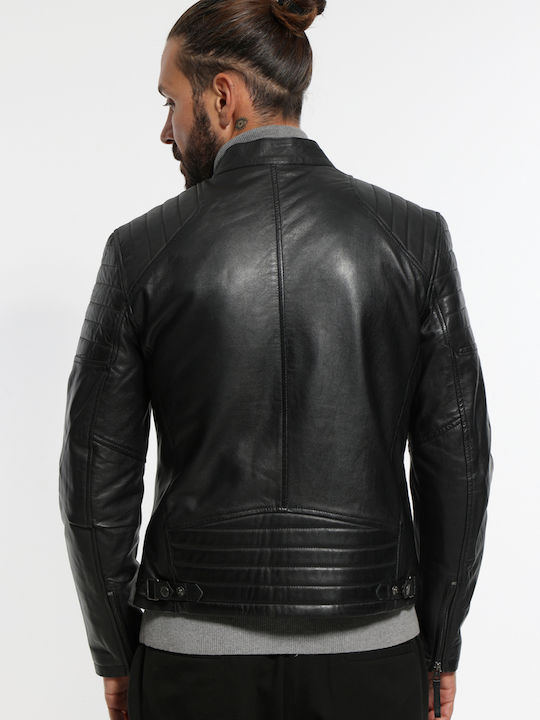 Leather Jacket Biker Black