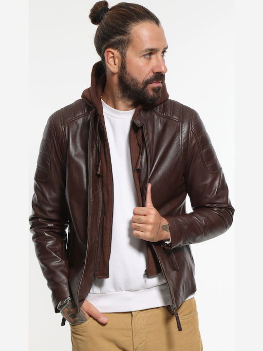 Leather Jacket Redish Brown