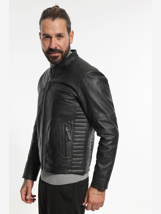 Newton Leather Biker Leather Jacket BLACK