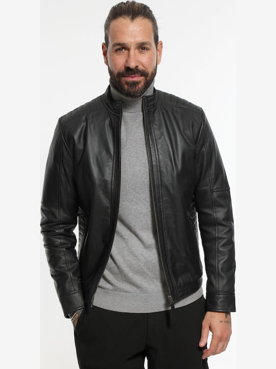 Leather Jacket Biker Black
