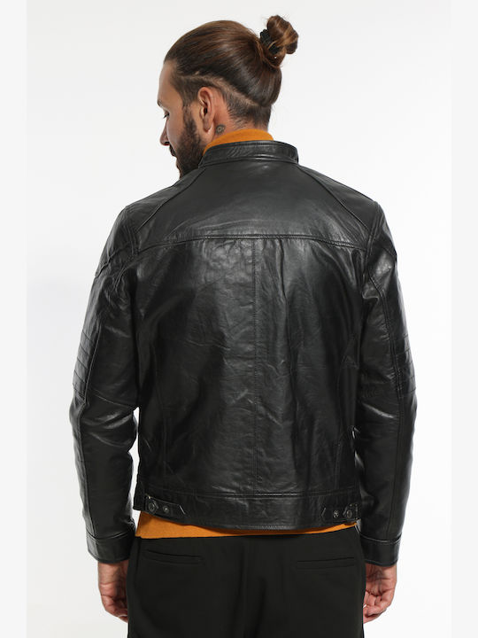 Newton Leather Biker Leather Jacket BLACK