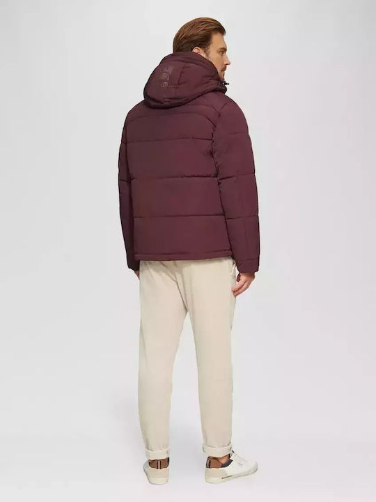 Red Label 3 in 1 Winter Jacket Puffer Waterproof Burgundy