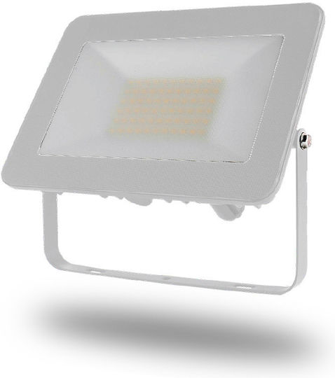 Lucas LED Στεγανός Προβολέας LED 50W Ψυχρό Λευκό 6400K IP66