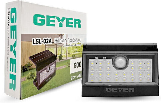 Geyer Wasserdicht Solar LED Flutlicht 4W Kaltweiß 6500K IP65