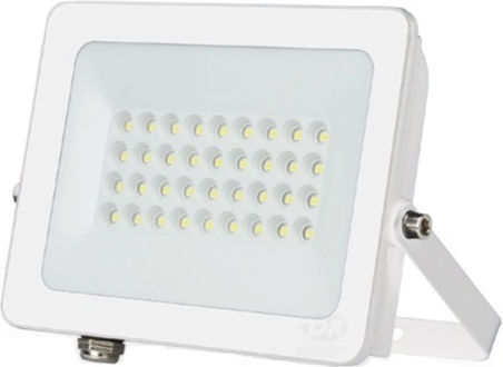 Lucas Στεγανός Προβολέας LED 30W Φυσικό Λευκό 4000K IP65